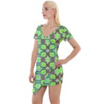 Nowwhat (2) Short Sleeve Asymmetric Mini Dress