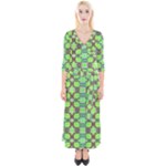 Nowwhat (2) Quarter Sleeve Wrap Maxi Dress