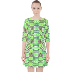 Quarter Sleeve Pocket Dress 