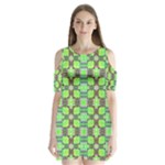 Nowwhat (2) Shoulder Cutout Velvet One Piece