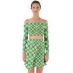 Nowwhat (2) Off Shoulder Top with Skirt Set