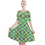 Nowwhat (2) Quarter Sleeve A-Line Dress