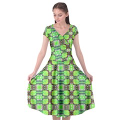 Nowwhat (2) Cap Sleeve Wrap Front Dress from ArtsNow.com