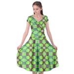 Nowwhat (2) Cap Sleeve Wrap Front Dress