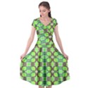 Cap Sleeve Wrap Front Dress 