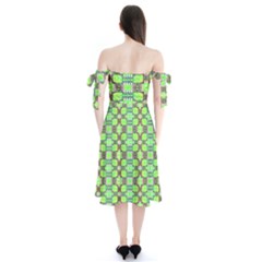 Shoulder Tie Bardot Midi Dress 