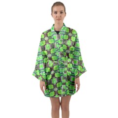 Long Sleeve Satin Kimono 