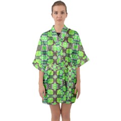 Half Sleeve Satin Kimono  