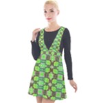Nowwhat (2) Plunge Pinafore Velour Dress