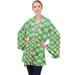 Long Sleeve Velvet Kimono  