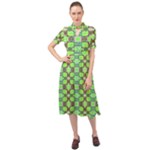 Nowwhat (2) Keyhole Neckline Chiffon Dress
