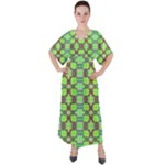 Nowwhat (2) V-Neck Boho Style Maxi Dress