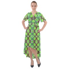 Front Wrap High Low Dress 