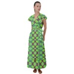 Nowwhat (2) Flutter Sleeve Maxi Dress