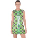 Nowwhat (2) Lace Up Front Bodycon Dress