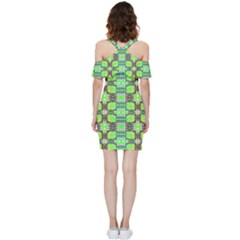 Shoulder Frill Bodycon Summer Dress 