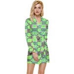 Nowwhat (2) Long Sleeve Satin Robe