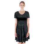 Justabit (2) Short Sleeve V-neck Flare Dress
