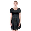 Short Sleeve V-neck Flare Dress 