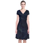 Justabit (2) Short Sleeve Front Wrap Dress