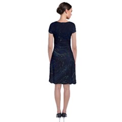 Short Sleeve Front Wrap Dress 