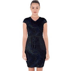 Capsleeve Drawstring Dress  