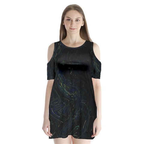 Justabit (2) Shoulder Cutout Velvet One Piece from ArtsNow.com