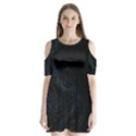Shoulder Cutout Velvet One Piece 