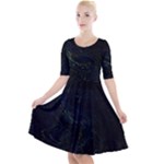 Justabit (2) Quarter Sleeve A-Line Dress