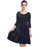 Justabit (2) Quarter Sleeve Waist Band Dress