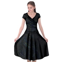 Justabit (2) Cap Sleeve Wrap Front Dress from ArtsNow.com