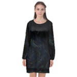 Justabit (2) Long Sleeve Chiffon Shift Dress 