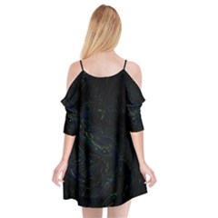 Cutout Spaghetti Strap Chiffon Dress 
