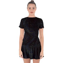 Drop Hem Mini Chiffon Dress 