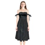 Justabit (2) Shoulder Tie Bardot Midi Dress