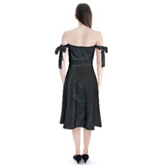 Shoulder Tie Bardot Midi Dress 