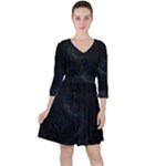 Justabit (2) Quarter Sleeve Ruffle Waist Dress