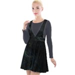 Justabit (2) Plunge Pinafore Velour Dress