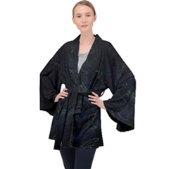 Long Sleeve Velvet Kimono  