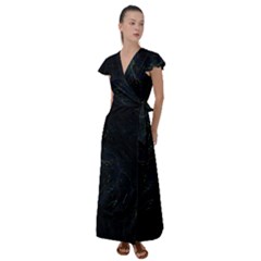 Flutter Sleeve Maxi Dress 
