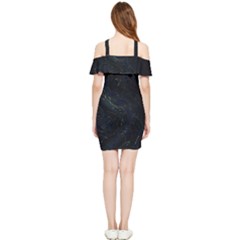 Shoulder Frill Bodycon Summer Dress 