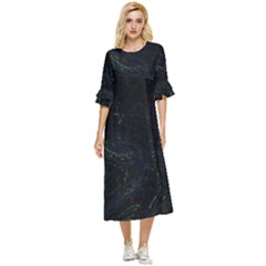 Double Cuff Midi Dress 