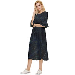 Double Cuff Midi Dress 