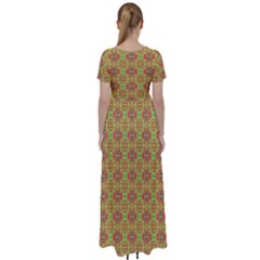 High Waist Short Sleeve Maxi Dress 