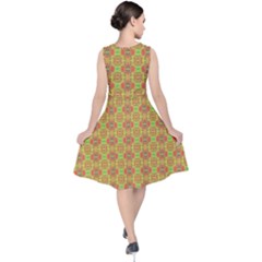 V-Neck Midi Sleeveless Dress  