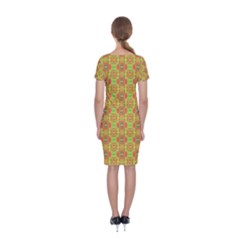 Classic Short Sleeve Midi Dress Back Classic Short Sleeve Midi Dress Back
