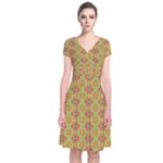 Serious (2) Short Sleeve Front Wrap Dress