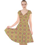 Serious (2) Cap Sleeve Front Wrap Midi Dress