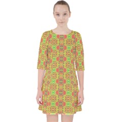 Quarter Sleeve Pocket Dress 