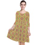 Serious (2) Quarter Sleeve Waist Band Dress